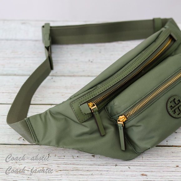 NWT Tory Burch 82508 Nylon Belt Bag Fanny Pack Crossbody in Palm Leaf - Picture 4 of 10